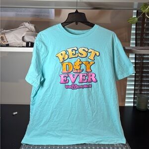 Disney Light Blue T-Shirt with Pink Logo